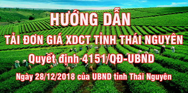 Đơn giá xây dựng công trình tỉnh Thái Nguyên năm 2019